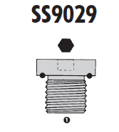 SS9029-33x2.0 Adaptall Stainless Steel 33mm Metric Countersunk Sealed Plug