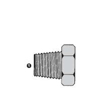 SS9030T-04 Adaptall Stainless Steel-04 BSPT Hex Plug