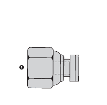 SS9033-08 Adaptall Stainless Steel-08 BSPP Swivel Cap