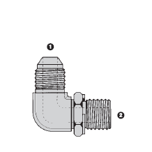 SS9059-08-08 Adaptall Stainless Steel 90 deg. -08 Male JIC x -08 Male BSPP Adj Elbow