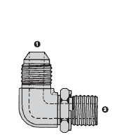 SS9069-04-12 Adaptall Stainless Steel 90° -04 Male JIC x 12mm Male Metric Adj Elbow
