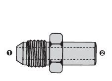 SS9200-06-08 Adaptall Stainless Steel -06 Male JIC x 8mm Metric Standard Pipe