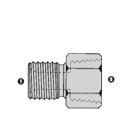 SS9235-10-02 Adaptall Stainless Steel 10mm Male Metric x -02 Female NPT Solid Adapter