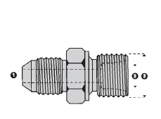 SS9606-12-S20-30 Adaptall Stainless Steel -12 Male JIC x S20 Male Metric Dual Purpose