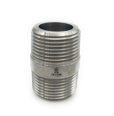 SSCN-08 Midland 1/2" Male NPT x 1/2" Male NPT - Pipe Nipple - 316 Stainless Steel