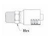 SSGC01-8x8 Couplamatic Grip Crimp Coupling - 316 Stainless Steel - NPTF - Male Solid - 1/2" Hose ID - 1/2-14 Thread Size