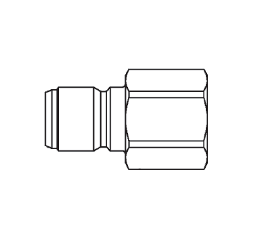 B12T46BS Eaton ST Series Male Plug - 1 1/2-11 Female BSPP End Connection Quick Disconnect Coupling - Buna-N Seal - Brass