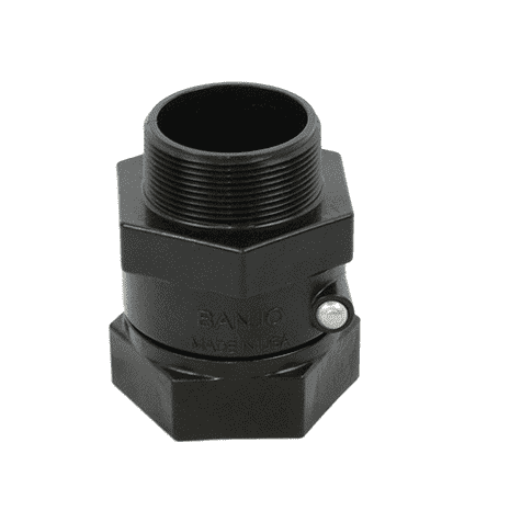 SW150 Banjo Polypropylene Swivel - 1-1/2" Male NPT x 1-1/2" Female NPT Swivel - 75 PSI