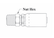 T04-5X4 Couplamatic T Series Coupling - NPTF - Male Swivel - 5/16" Hose ID - 1/4-18 Thread Size