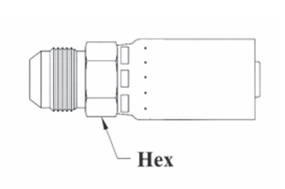 T08-6X8 Couplamatic T Series Coupling - JIC 37° - Male Solid - 3/8" Hose ID - 3/4x16 Thread Size