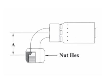 T26-6X6 Couplamatic T Series Coupling - JIC Seat - 90° Female Swivel - 3/8" Hose ID - 9/16x18 Thread Size