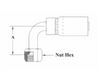 T27-12X12 Couplamatic T Series Coupling - JIC Seat - 90° Female Swivel Long Drop - 3/4" Hose ID - 1-1/16x12 Thread Size