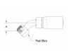 T31-4X4 Couplamatic T Series Coupling - O-Ring Face Seal (ORF) - 45° Female Swivel - 1/4" Hose ID - 9/16x18 Thread Size