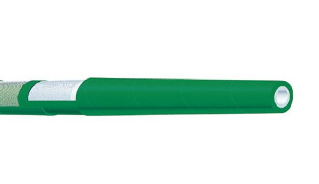 T351LG075X50 Kuriyama Alfagomma Premium Paper Mill/Creamery Wash Down Hose With Tapered Nozzle - Green - 3/4" ID - 1.22" OD - 150 PSI - 50ft