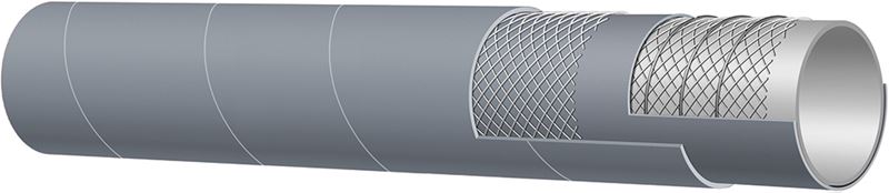 T400LB200X100 Alfagomma by Kuriyama | Evolution Series | FDA Multi Food Suction & Discharge Hose | 2" ID | 2.48" OD | 150 PSI | Grey | 100ft