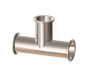 T7MP-400PL Dixon 4" 316L Stainless Steel High Purity BioPharm Clamp x Clamp x Clamp Tee with a PL finish - SF1