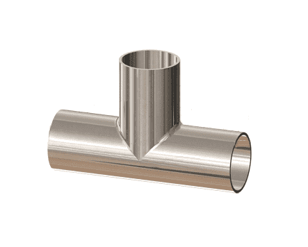 T7WWW-050PL Dixon 1/2" 316L Stainless Steel High Purity BioPharm Weld x Weld x Weld Tee with a PL finish - SF1