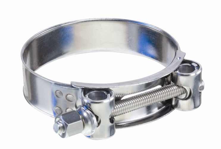 TBC-SS039 Kuriyama 304 Stainless Steel Band, Bolt and Nuts - Heavy Duty T-Bolt Clamp - Size Range - 1-3/8" - 1-9/16" - Band Width - 25/32" - Torque - 7ft. Lbs.