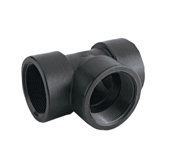 TEE125 Banjo Polypropylene Pipe Tee - 1-1/4" Female NPT x 1-1/4" Female NPT x 1-1/4" Female NPT - 150 PSI (Pack of 10)