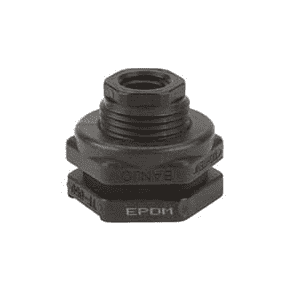 TF050 Banjo Polypropylene 1/2" Bulkhead EPDM Tank Fitting - Hole Size: 1-5/8" (Pack of 10)
