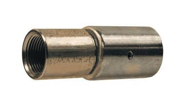 TF16WF2-80 Dixon Carbon Steel Tubular External Swage Stem with a Female NPT End - 1" Hose ID - Hose OD Range from 1-34/64" to 1-38/64"