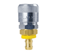TF1714 ZSi-Foster Quick Disconnect TF4 Series 3/8" Automatic Socket - 3/8" ID - Push-On Hose Stem - Brass/Steel