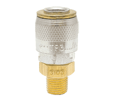 TF3303 ZSi-Foster Quick Disconnect TF Series 1/4" Automatic Socket - 3/8" MPT - Brass/Steel