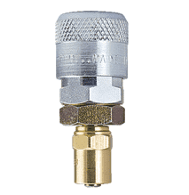 TFSB74 ZSi-Foster Quick Disconnect TF4 Series 3/8" Automatic Socket - 1/4" ID x 5/8" OD - Reusable Hose Clamp - Brass/Steel