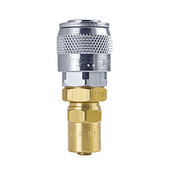 TFSC5 ZSi-Foster Quick Disconnect TF Series 1/4" Automatic Socket - 15/16" ID x 9/16" OD - Reusable Hose Clamp - Brass/Steel