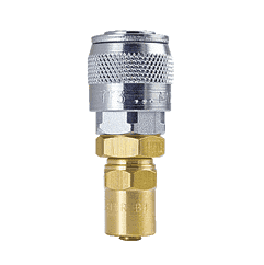 TFSB7 ZSi-Foster Quick Disconnect TF Series 1/4" Automatic Socket - 1/4" ID x 5/8" OD - Reusable Hose Clamp - Brass/Steel
