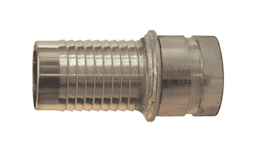 TGR40 Dixon 316 Stainless Tubular External Swage Stem with a Grooved End - 2-1/2" Hose ID