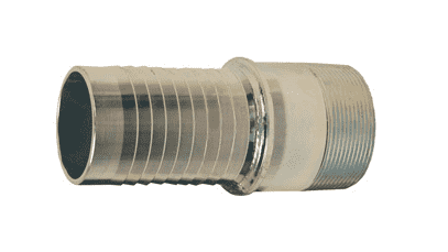 TM64 Dixon Carbon Steel Tubular Male Pipe Threaded (NPT) External Swage Stem - 4" Hose ID