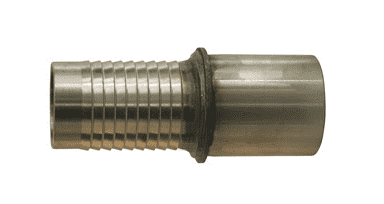 TP20 Dixon Carbon Steel Tubular External Swage Stem with a Beveled End for Welding - 1-1/4" Hose ID