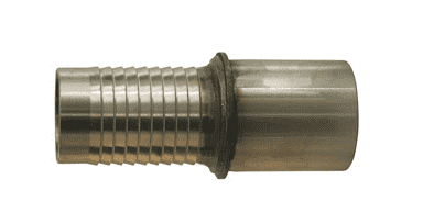 TP128 Dixon Carbon Steel Tubular External Swage Stem with a Beveled End for Welding - 8" Hose ID