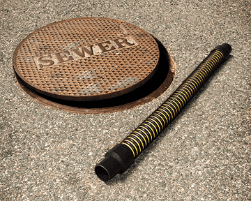 1.5-Tiger-Tail-Sewer-Guide-3 Flexaust Tiger Tail Sewer Guide Hose 1.5 inch Material Handling Duct Hose - 3ft
