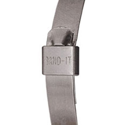 AU3029 by Band-It | Ultra-Lok® Tie | 0.25" Width | 8" Length | 0.015" Thickness | 304 Stainless Steel | 100/Bag (Old Part #: AU2029)