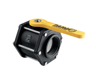 V200FP Banjo Polypropylene 6 Bolt Ball Valve - Full Port - 2" Female NPT x 2" Female NPT - Opening Thru Ball: 2" - 150 PSI