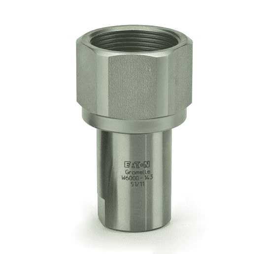 WV06217V0 Eaton W6000 Series Screw to Connect Female Socket 1/4-18 Female NPT FKM Quick Disconnect Coupling - Stainless Steel