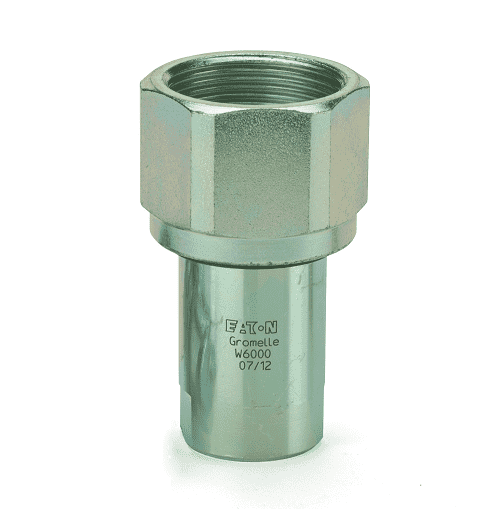 WA0621700 Eaton W6000 Series Screw to Connect Female Socket 1/4-18 Female NPT NBR Quick Disconnect Coupling - Steel