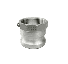 A100S Jason Industrial 1" 304 Stainless Steel Cam and Groove - Part A - Male Adapter x Female NPT Thread