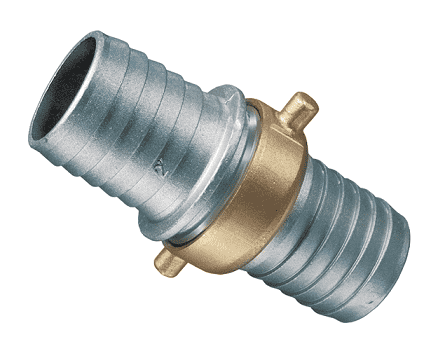 AB250 by Kuriyama | Aluminum Shank with Swivel Nut Complete Set | 2-1/2" Hose Shank x 2-1/2" Hose Shank | 50 PSI (NPSM Threads) | Brass