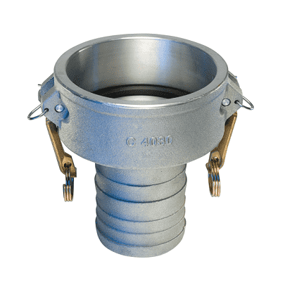 AL-C2015 by Kuriyama | Quick-Acting Special Application Coupling | Part C | 2" Reducing Coupler x 1-1/2" Hose Shank | Aluminum