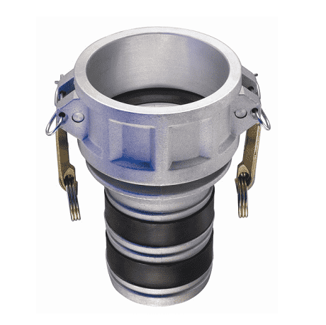 AL-CLF400 by Kuriyama | EZ-Seal Leak Resistant Coupling | Part C | 4" Female Coupler x 4" Hose Shank | Aluminum