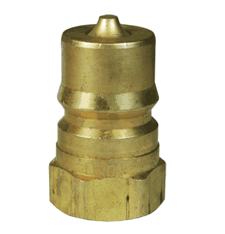 PS-H12F12-B Dixon Valve 1-1/2" NPT Steam Quick Disconnect Poppet Valve Plug - Brass (Old Part #: B17-1200S)