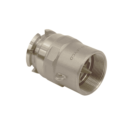 BA32-200 Dixon 2" Stainless Steel Bayonet Style Dry Disconnect Adapter x Female NPT with FKM Seal