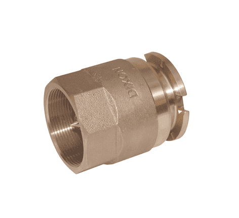 BA32-300 Dixon 3" Brass Steel Bayonet Style Dry Disconnect Adapter x Female NPT with FKM Seal