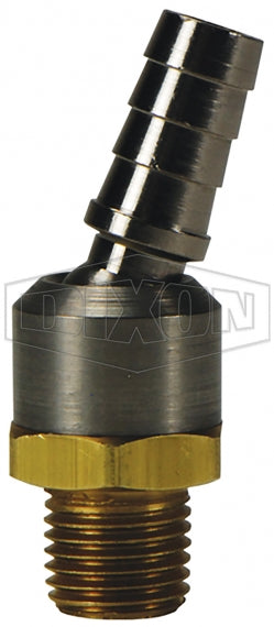 D446S Dixon Valve Brass and Hardened Steel Ball Swivel - 3/8" Hose Size x 1/4" Male NPT