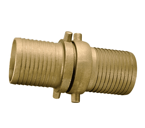 BB150 by Kuriyama | Shank with Swivel Nut Complete Set | 1-1/2" Hose Shank x 1-1/2" Hose Shank | 75 PSI (NPSM Threads) | Brass