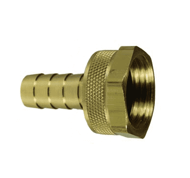 5910812C Dixon Brass GHT Thread Fitting w/ Hex Nut - Machined Female w/ Swivel Nut - 1/2" Hose Size (Old Part #: BCF74)