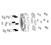 BF302BDA Banjo 3" Polypropylene NPT Bolted Inside Tank Fitting Assembly